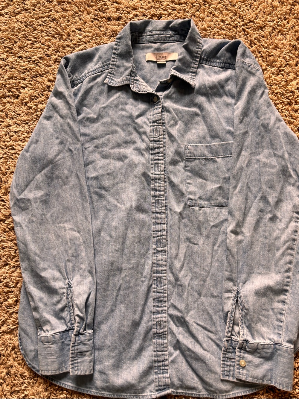 LOFT Soft‎ Light Blue Denim Shirt